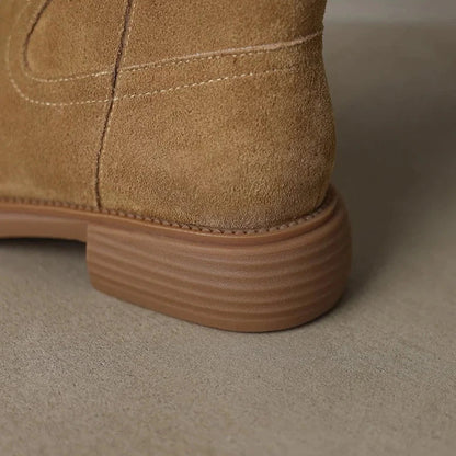 | Leather Zipper Boots