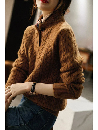 | Cashmere Button-Up Sweater