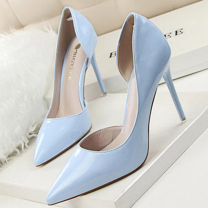Patent Leather High-heels Classic Pumps for Women Wedding Shoes