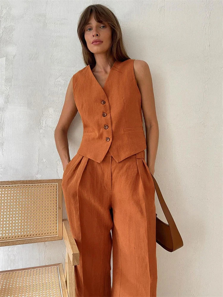 | Linen Trouser Set