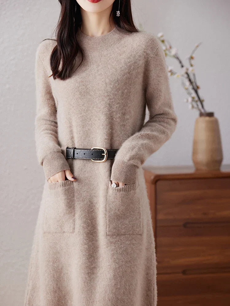 | Midi Dress in Luxe Fabric