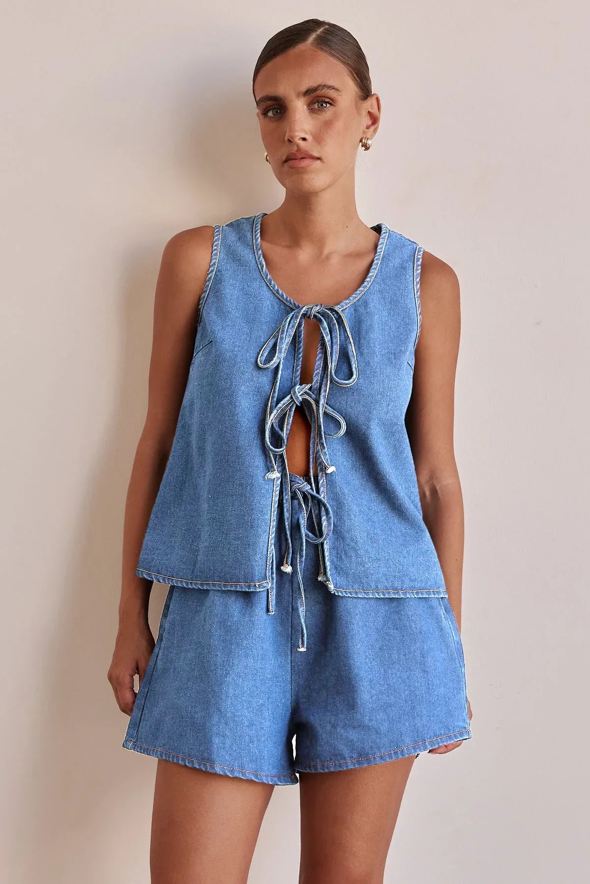| Denim Tie Set