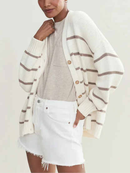 | Organic Striped Cardigan
