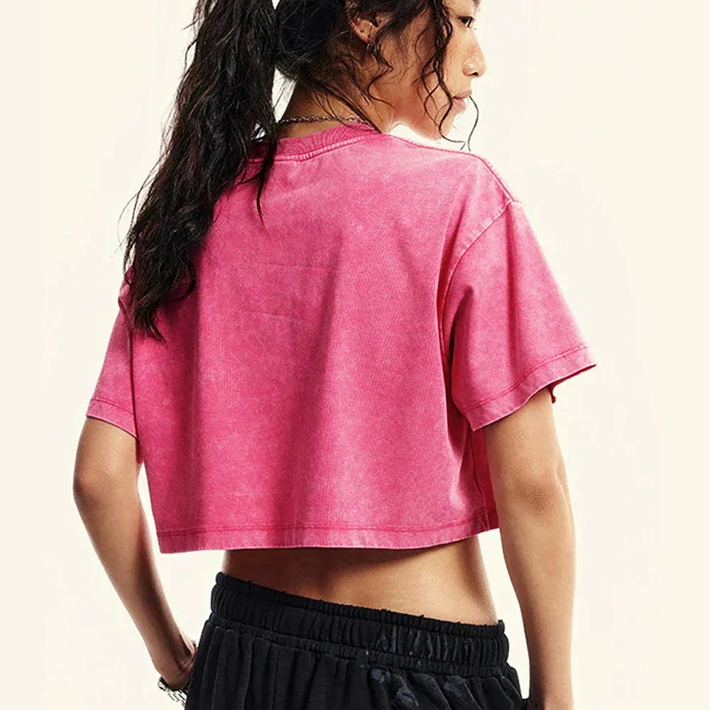 Bow Cherry Cartoon Cotton Slim T-shirt