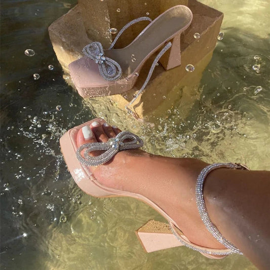 Pink High Heel Sandals for Women