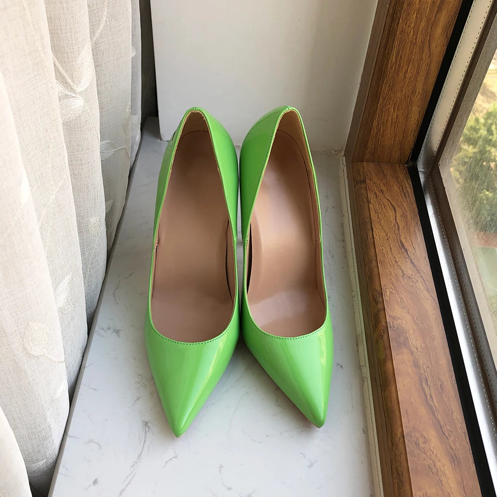 Black Yellow Red Extreme 12cm Thin High Heels