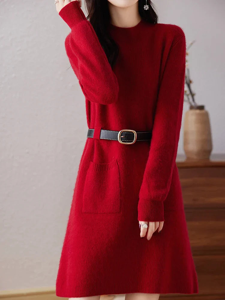 | Midi Dress in Luxe Fabric