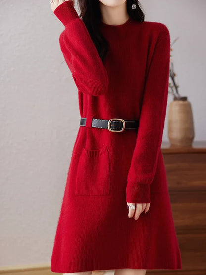 | Midi Dress in Luxe Fabric