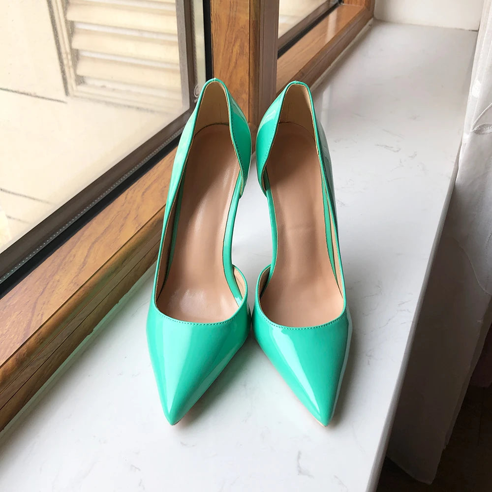 Mint Green Pointy Toe High Heel Shoes - 8cm, 10cm, 12cm