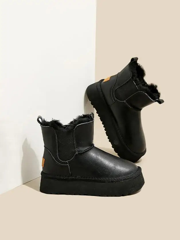 | Leather Fur Boots