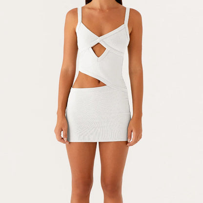 Sexy Y2K Cutout Spaghetti Bodycon Dress