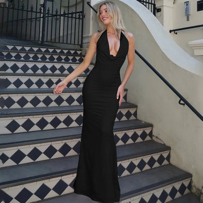 Lace Up Off Shoulder Maxi Dress