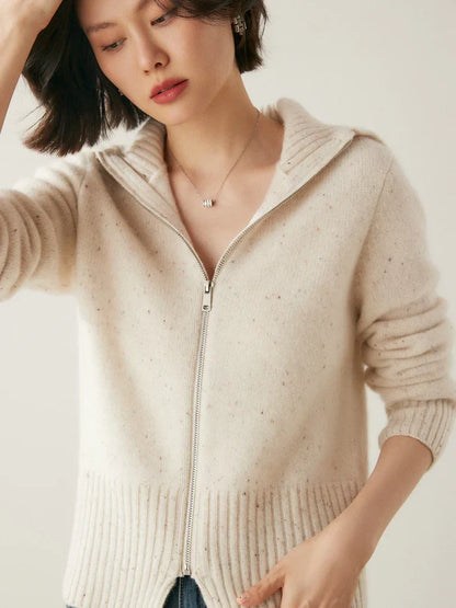 | Cashmere Zip Cardigan
