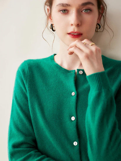 | Cashmere Crew Cardigan