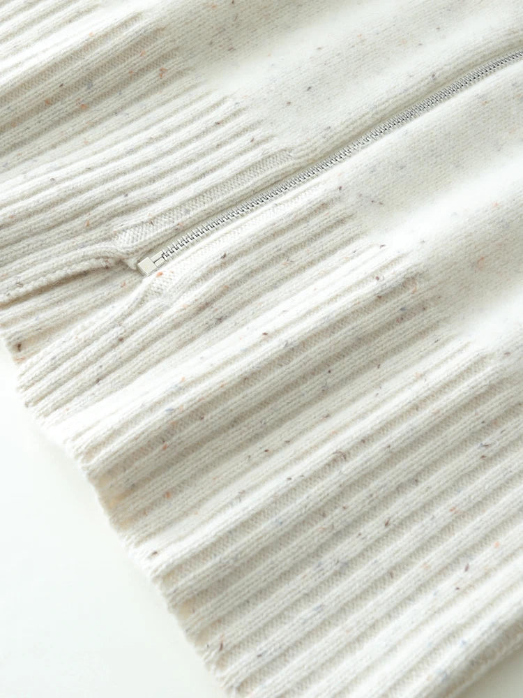 | Cashmere Zip Cardigan