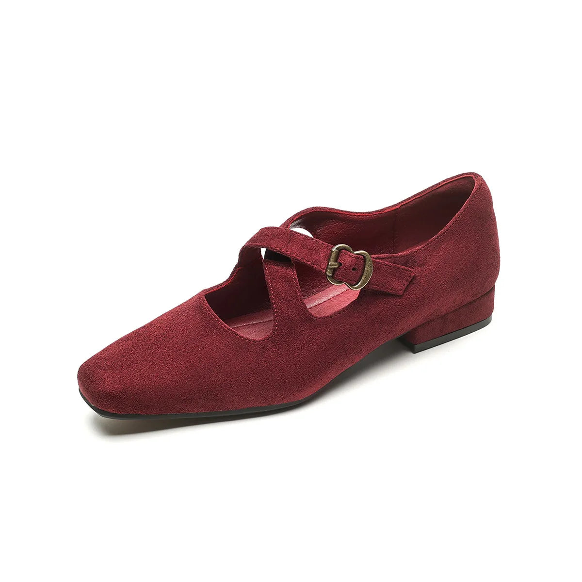 | Buckled Suede Mule