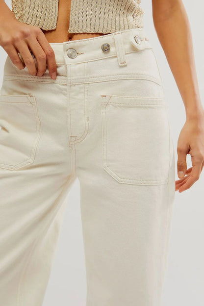 | High-Waist Wide-Leg Denim