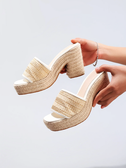 | Natural Woven Heels