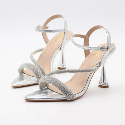 Elegant green high heel shoes for summer, new luxury design