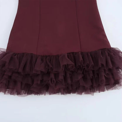 Long Sleeve Slim  Sequins Feather Dress