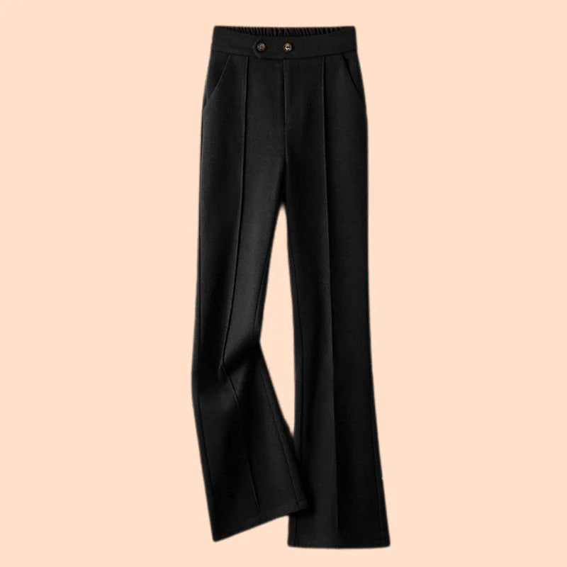 | Wool-Blend Flare Trousers