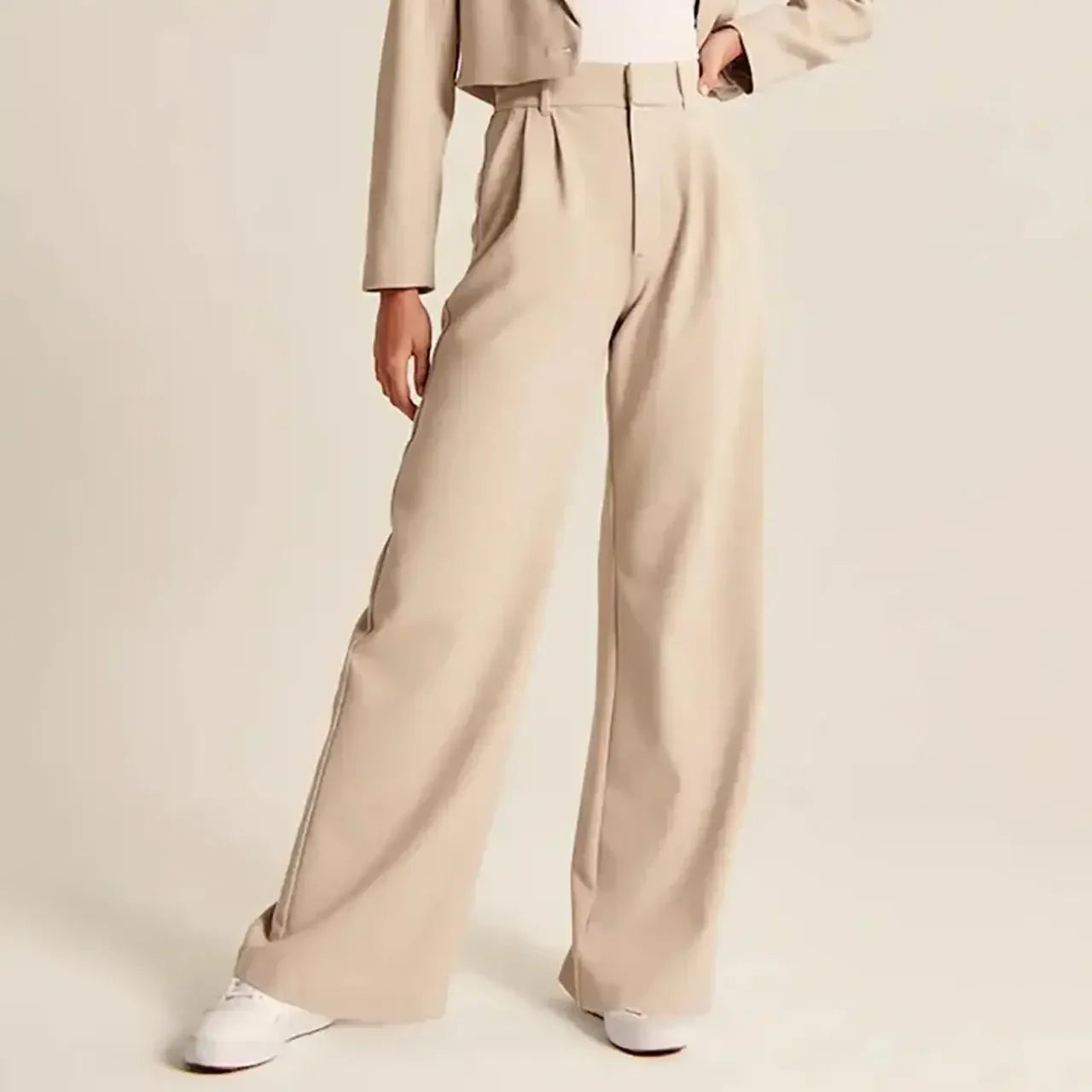 | Tailored Wide-Leg Trousers
