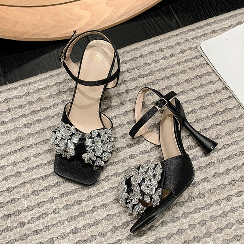 White Gladiator High Heel Sandals for Women 9CM