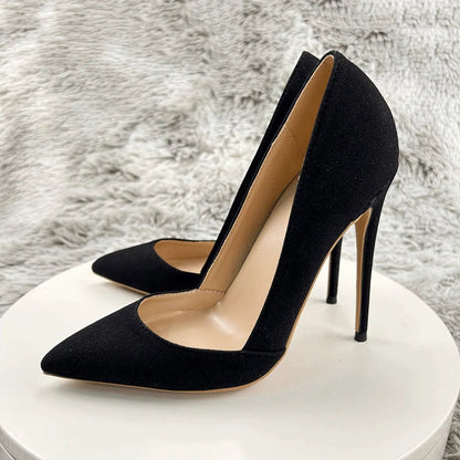 Flock Pointy Toe High Heels for Sexy Women