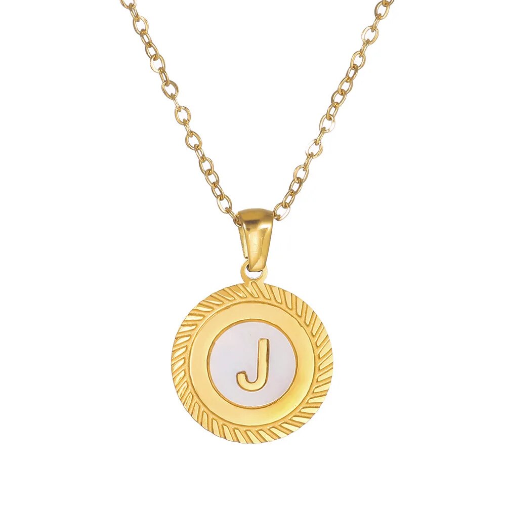Round Mini Initial Necklace