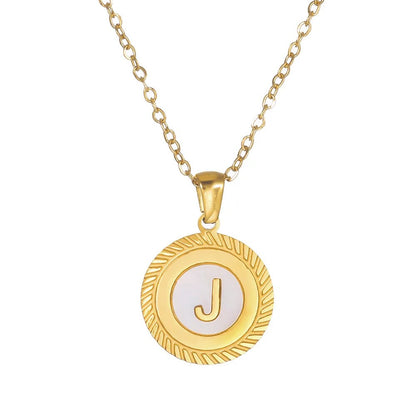 Round Mini Initial Necklace