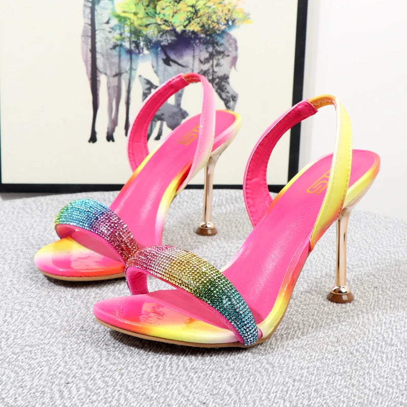 Summer Colored Stiletto Sandals for Women