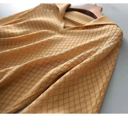 | Knit Top in Diamond Pattern