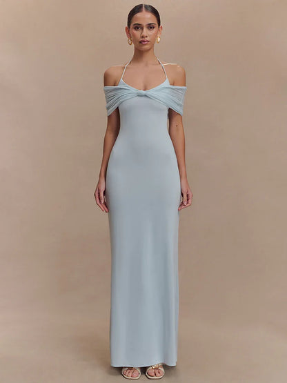 Strapless Sleeveless Club Long Bodycon Dress