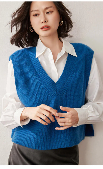 | Ribbed Cashmere Vest