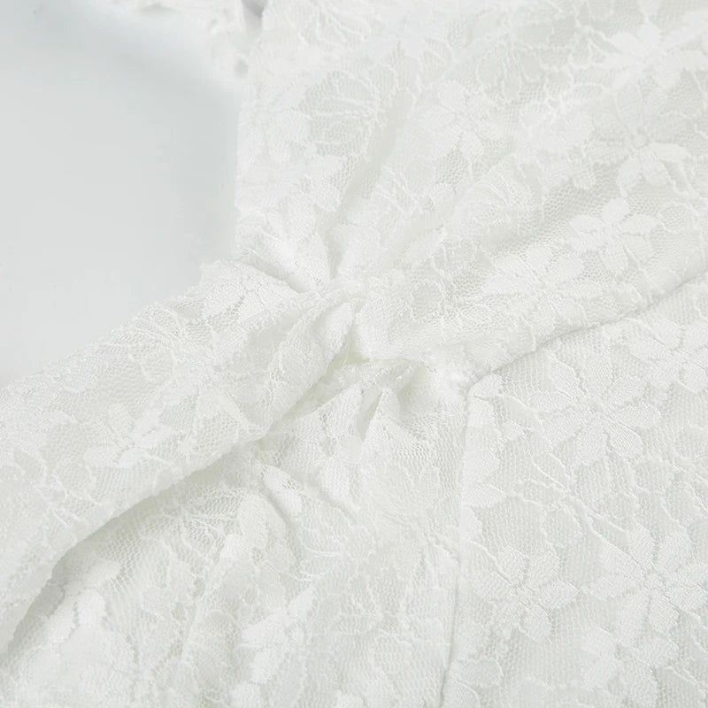 Off Shoulder Lace Ruffle Sleeve Fishtail Lace Maxi Dress