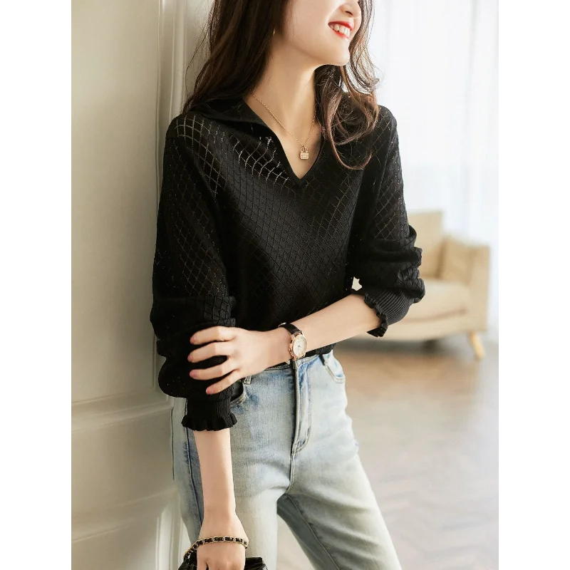 | Knit Top in Diamond Pattern