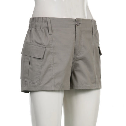 DressBetty - Low Waisted Shorts Harajuku Retro Basic Casual Sporty Bottom Women Biker
