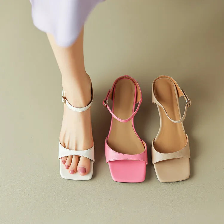 | Leather Heel Mules