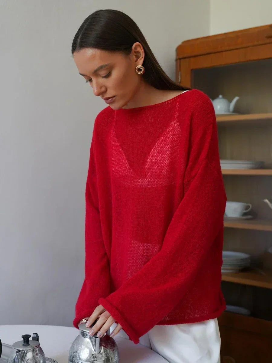 | Relaxed Crewneck Sweater
