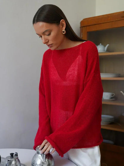 | Relaxed Crewneck Sweater