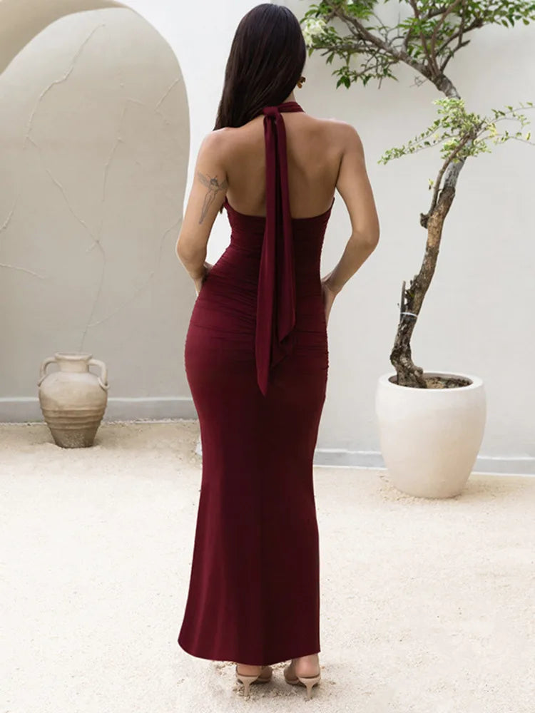 Hollow Mesh See-through Club Bodycon Dress