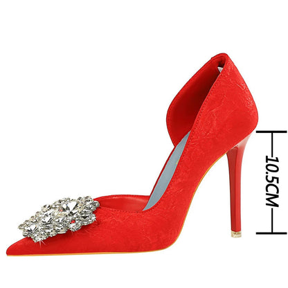 Rhinestone High Heels Luxury Banquet Pumps for Women