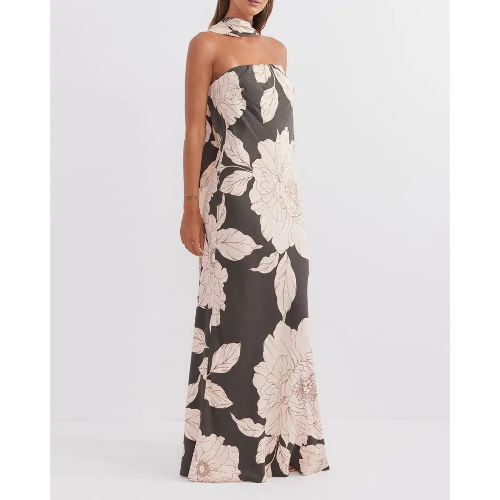 Strapless Floral Slim Tube Vacation Dress