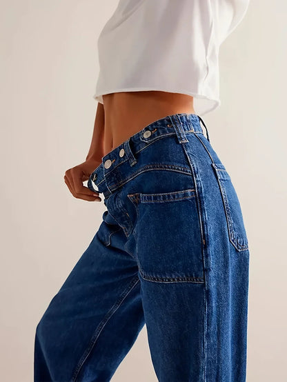 | High-Waist Wide-Leg Denim