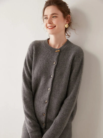 | Cashmere Button Cardigan