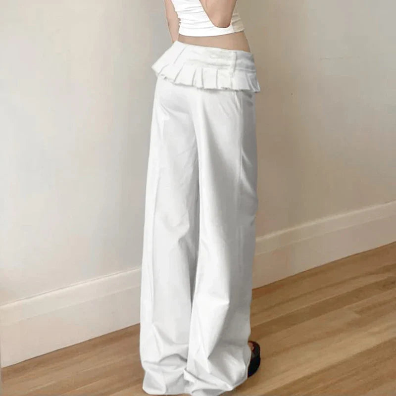 Pleated Straight Loose Pant