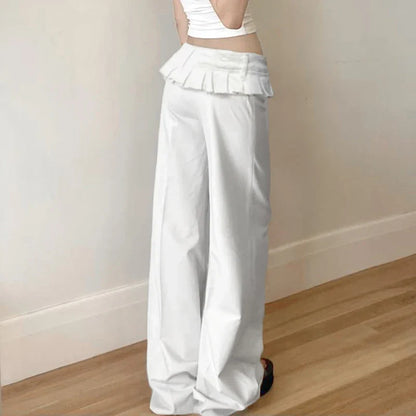 Pleated Straight Loose Pant