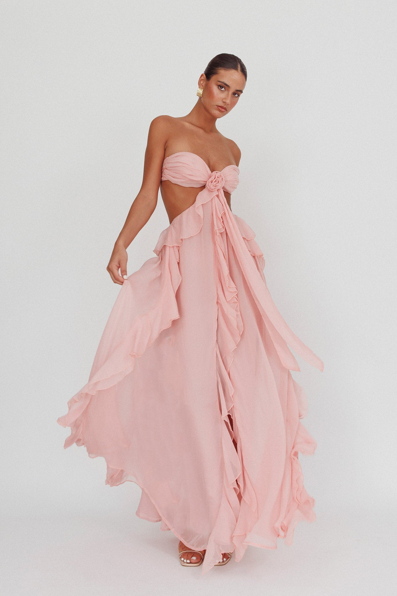 | Ruffle Detail Maxi Dress