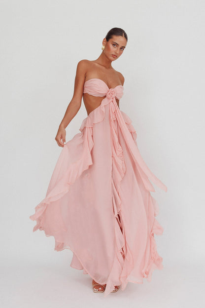 | Ruffle Detail Maxi Dress