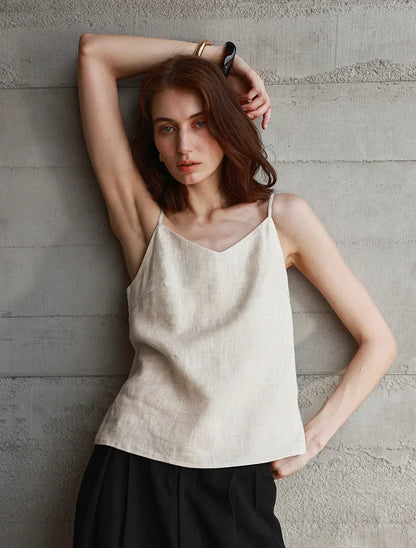 | Linen V-Neck Camisole Top